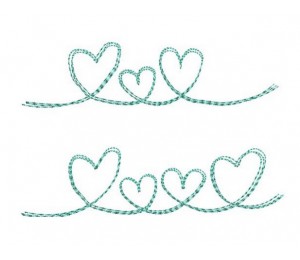 Stickdatei - Herz Familie Linie